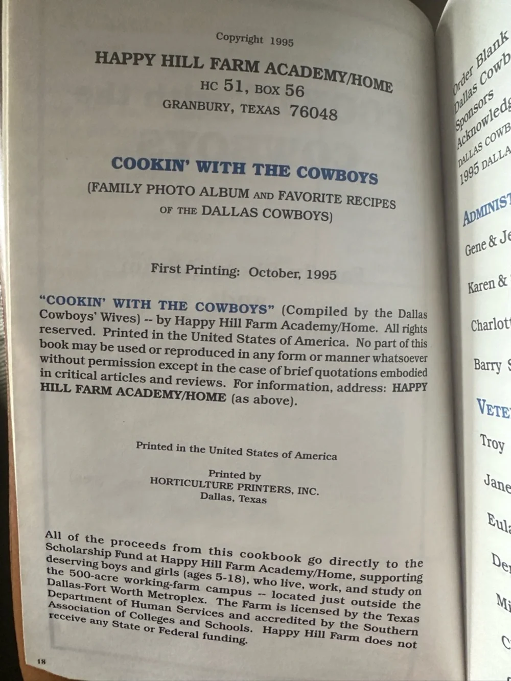 1995 Cookin With Cowboys Dallas Cowboys Wives Photo Album Troy Aikman